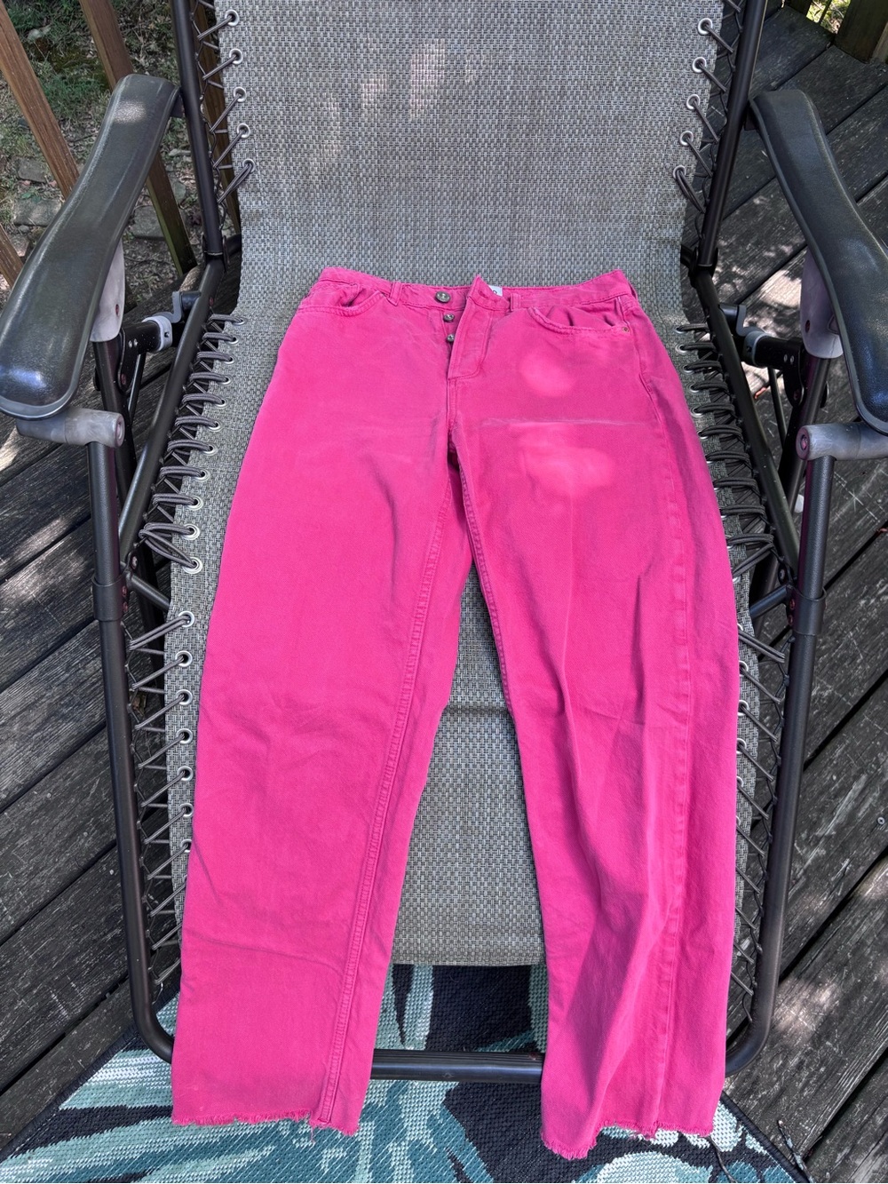 BDG Redish Pink High-Rise Button-Fly Jeans